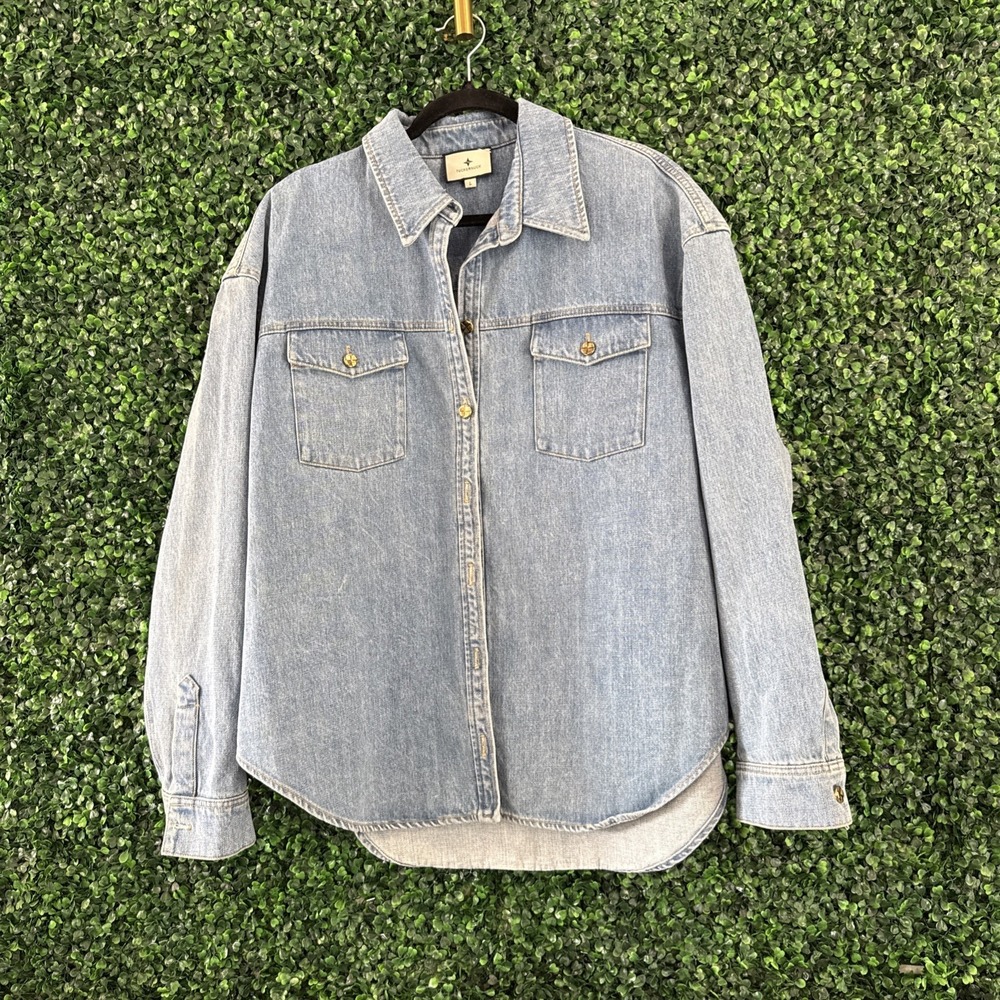 Tuckernuck Light Wash Denim Jacket Size Large